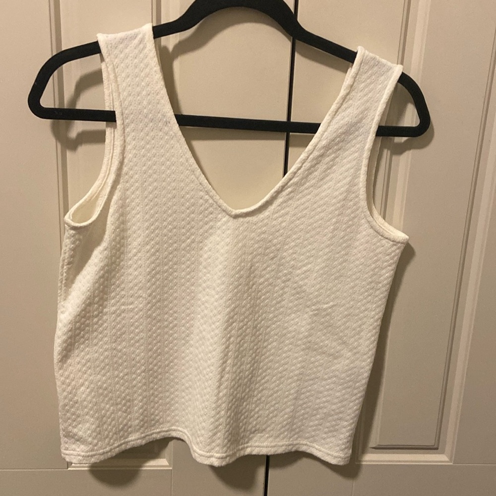 Madewell White Sleeveless Top